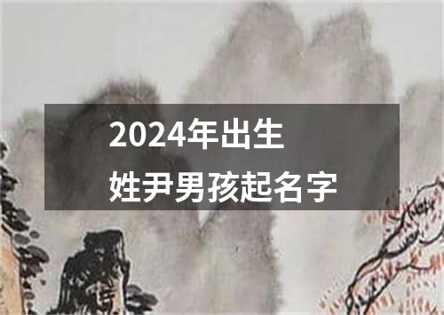 2024年出生姓尹男孩起名字