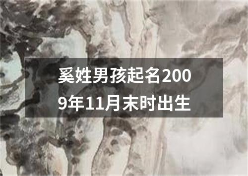 奚姓男孩起名2009年11月末时出生