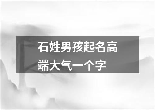 石姓男孩起名高端大气一个字