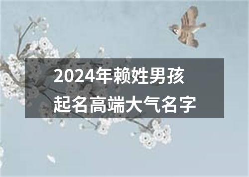 2024年赖姓男孩起名高端大气名字