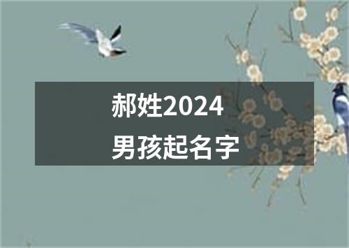 郝姓2024男孩起名字