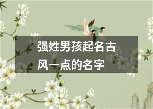 强姓男孩起名古风一点的名字