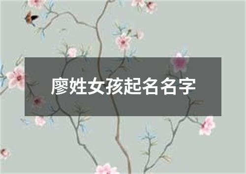 廖姓女孩起名名字