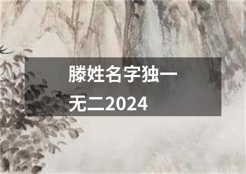 滕姓名字独一无二2024