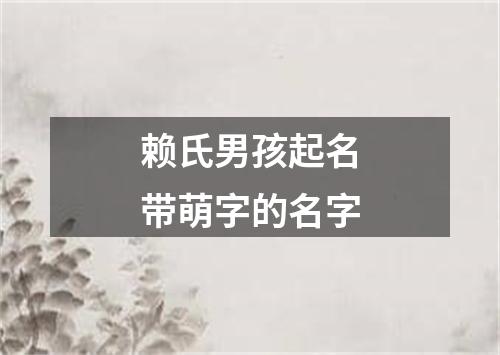 赖氏男孩起名带萌字的名字