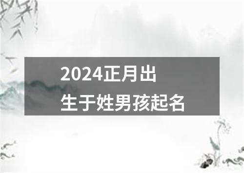 2024正月出生于姓男孩起名