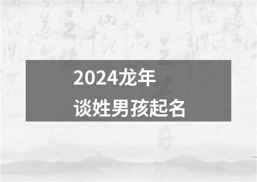 2024龙年谈姓男孩起名