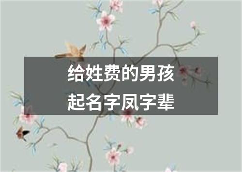 给姓费的男孩起名字凤字辈