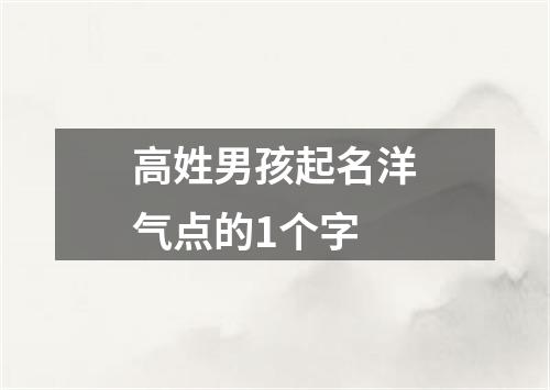 高姓男孩起名洋气点的1个字