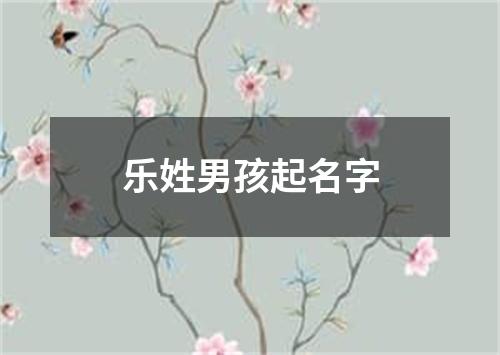 乐姓男孩起名字