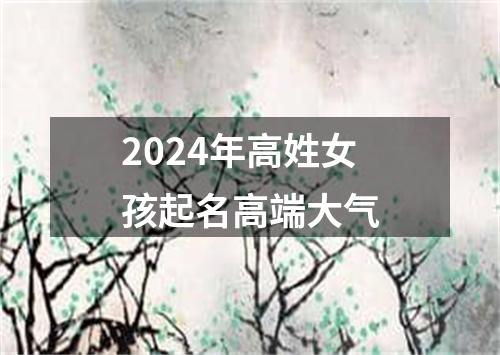 2024年高姓女孩起名高端大气