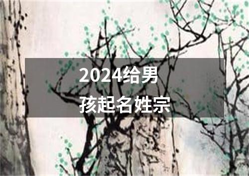 2024给男孩起名姓宗