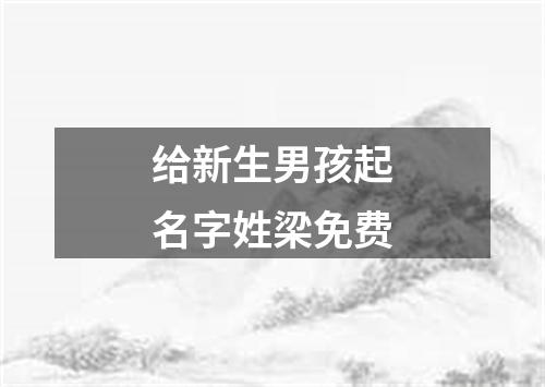 给新生男孩起名字姓梁免费