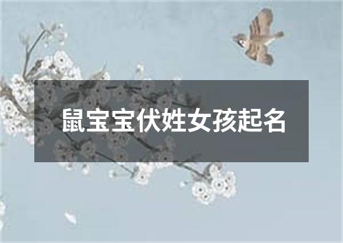 鼠宝宝伏姓女孩起名