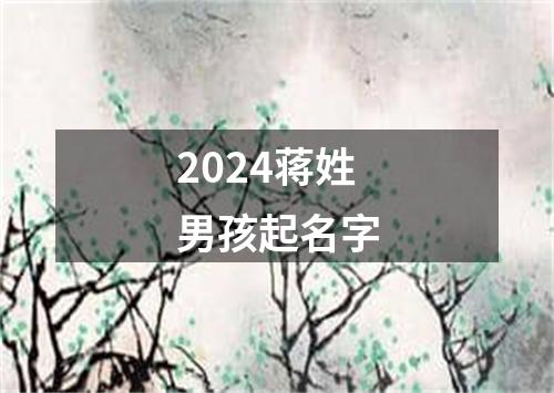 2024蒋姓男孩起名字