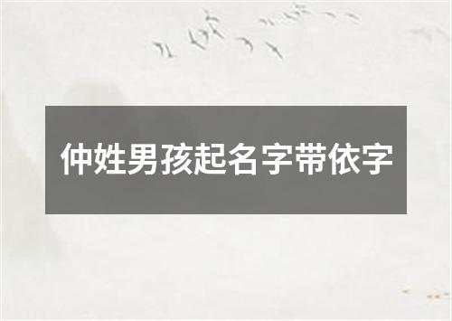 仲姓男孩起名字带依字