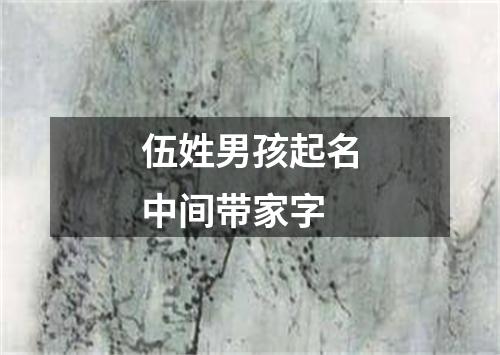 伍姓男孩起名中间带家字