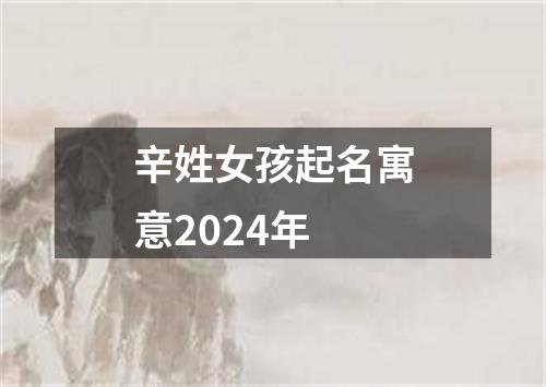 辛姓女孩起名寓意2024年