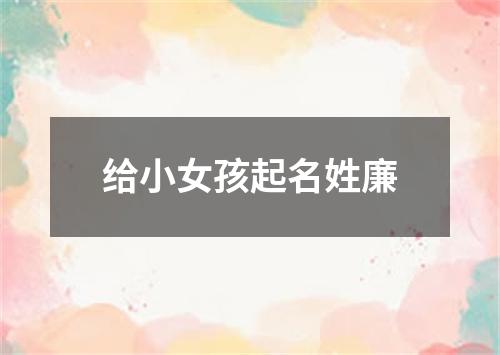 给小女孩起名姓廉