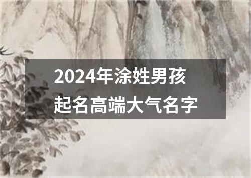 2024年涂姓男孩起名高端大气名字