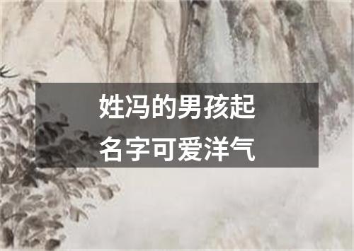 姓冯的男孩起名字可爱洋气