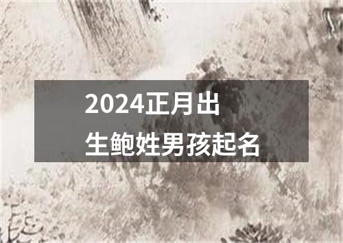 2024正月出生鲍姓男孩起名