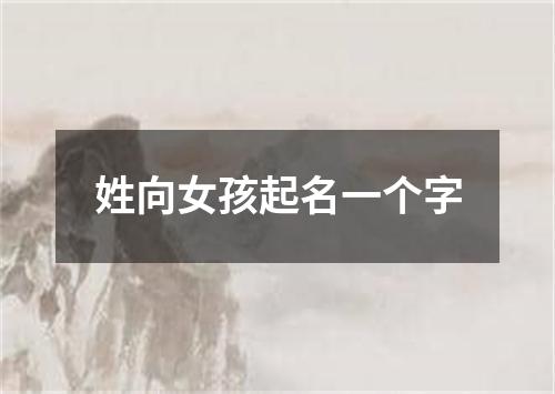 姓向女孩起名一个字