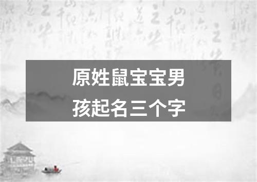 原姓鼠宝宝男孩起名三个字