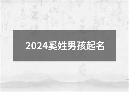 2024奚姓男孩起名