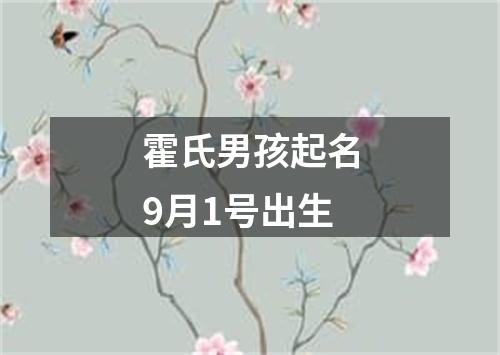 霍氏男孩起名9月1号出生