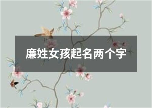 廉姓女孩起名两个字