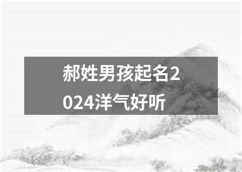 郝姓男孩起名2024洋气好听