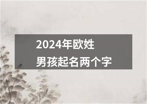 2024年欧姓男孩起名两个字