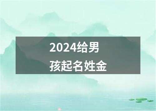 2024给男孩起名姓金