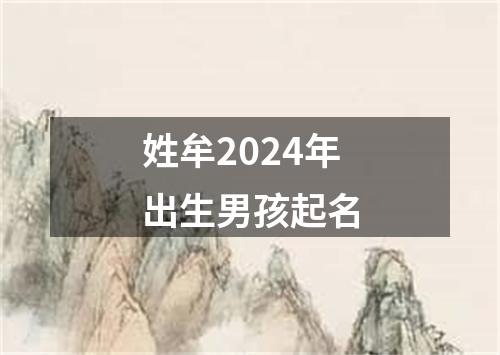 姓牟2024年出生男孩起名