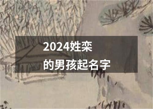 2024姓栾的男孩起名字