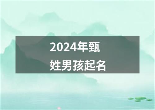 2024年甄姓男孩起名