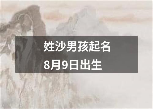 姓沙男孩起名8月9日出生