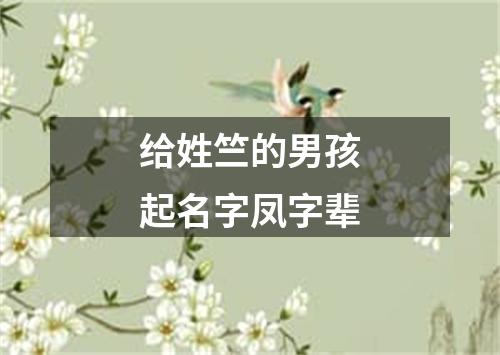 给姓竺的男孩起名字凤字辈