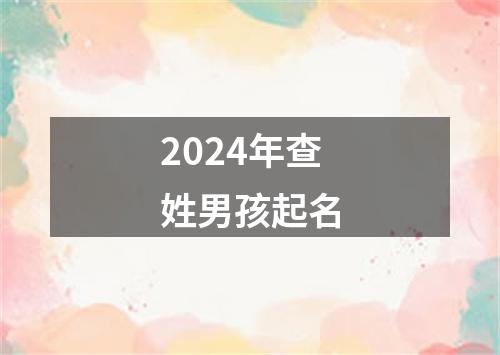 2024年查姓男孩起名