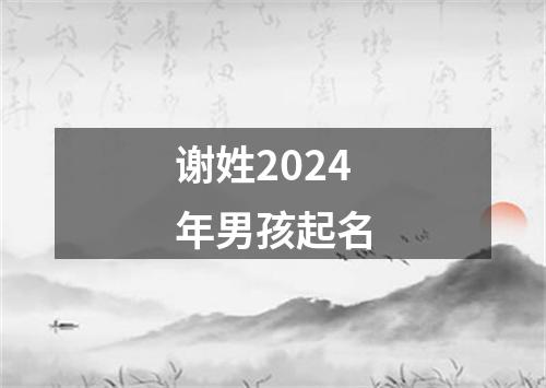 谢姓2024年男孩起名