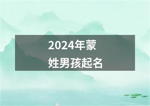 2024年蒙姓男孩起名