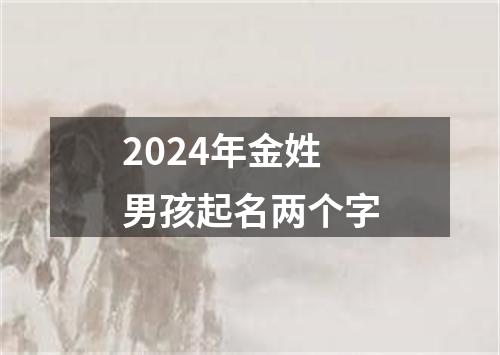 2024年金姓男孩起名两个字