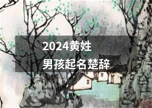 2024黄姓男孩起名楚辞