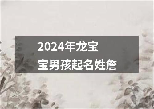 2024年龙宝宝男孩起名姓詹