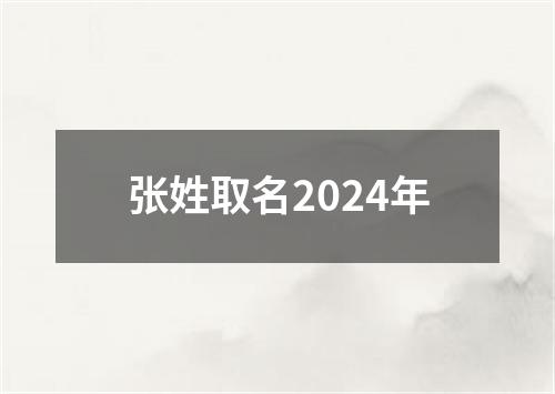 张姓取名2024年