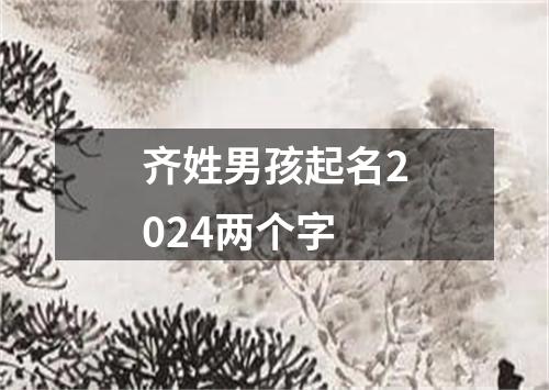 齐姓男孩起名2024两个字