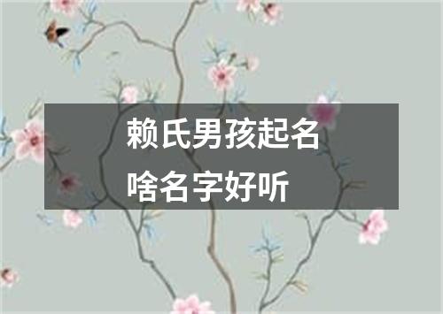 赖氏男孩起名啥名字好听