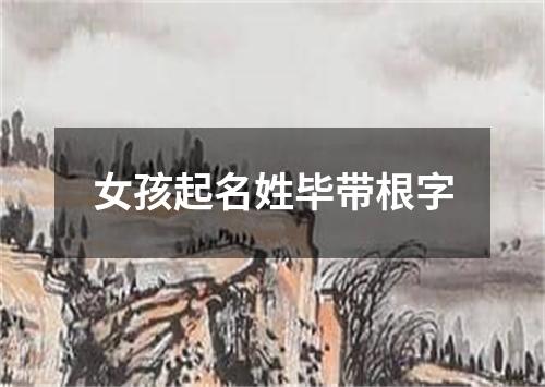 女孩起名姓毕带根字