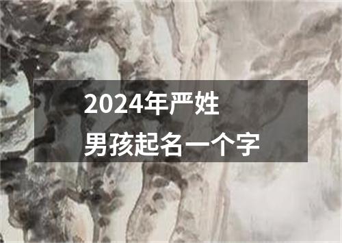 2024年严姓男孩起名一个字